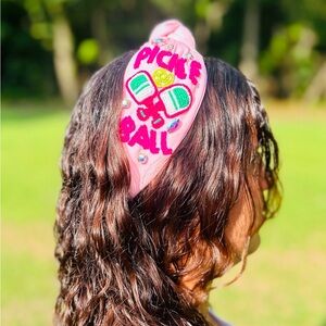 Pink Embroidered Hairband